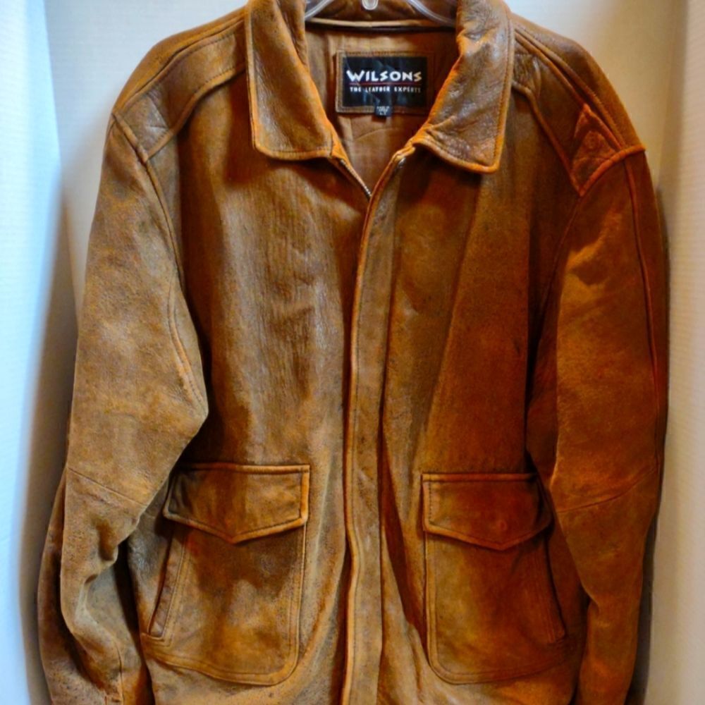 Men's Vintage Bomber Flight Jacket Size  Tall Large **Read**